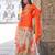 new festival wear chinon orange salwar kameez for women