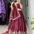 Burgundy Color  Multi Embroidery Thread  Work and Butti All Over NC Vichitraa  Lehenga Fully Stitched Blouse