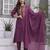 Floral embroidered purple round neck pure cotton kurta with trouser & dupatta set
