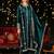 Stylee lifestyle teal velvet embroidered dress material