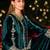 Stylee lifestyle teal velvet embroidered dress material