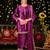 Stylee lifestyle purple velvet embroidered dress material