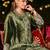Stylee lifestyle olive velvet embroidered dress material