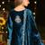 Stylee lifestyle navy blue velvet embroidered dress material
