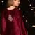 Stylee lifestyle maroon velvet embroidered dress material