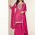 beautiful pink chinon palazzo suit with bandhani print for women