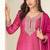 beautiful pink chinon palazzo suit with bandhani print for women