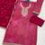 beautiful pink chinon palazzo suit with bandhani print for women