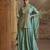 indowester style palazzo suit for women georgette fabric sky blue