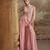 indowester style palazzo suit for women georgette fabric pink