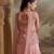 indowester style palazzo suit for women georgette fabric pink