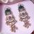 Women luxurious gold finish with polki kundan stone earrings