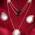 Women traditional tersa polki necklace and earrings set
