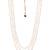 Women elegant gold-plated pearl and jadtar stone layered design necklace