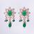 Women stylish party wear earrings with designer floral kundan polki earrings