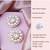Women elegant floral design stud earrings