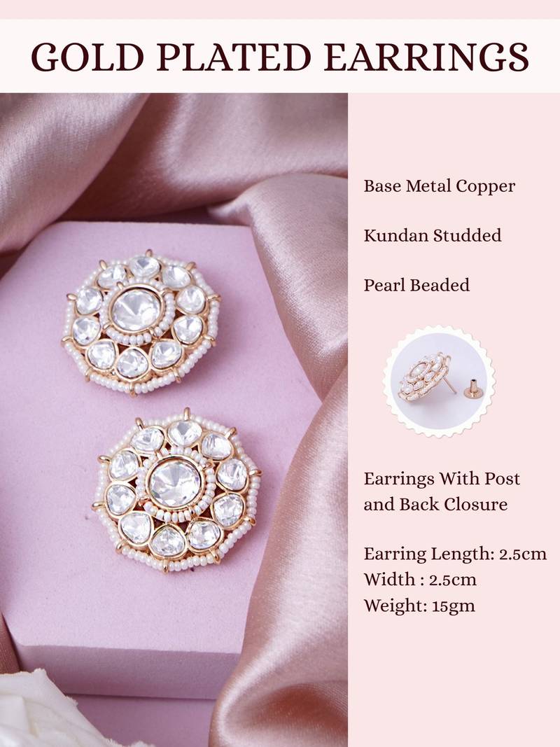 Women elegant floral design stud earrings