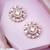 Women delicate rose gold finish earrings