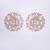 Women delicate rose gold finish earrings