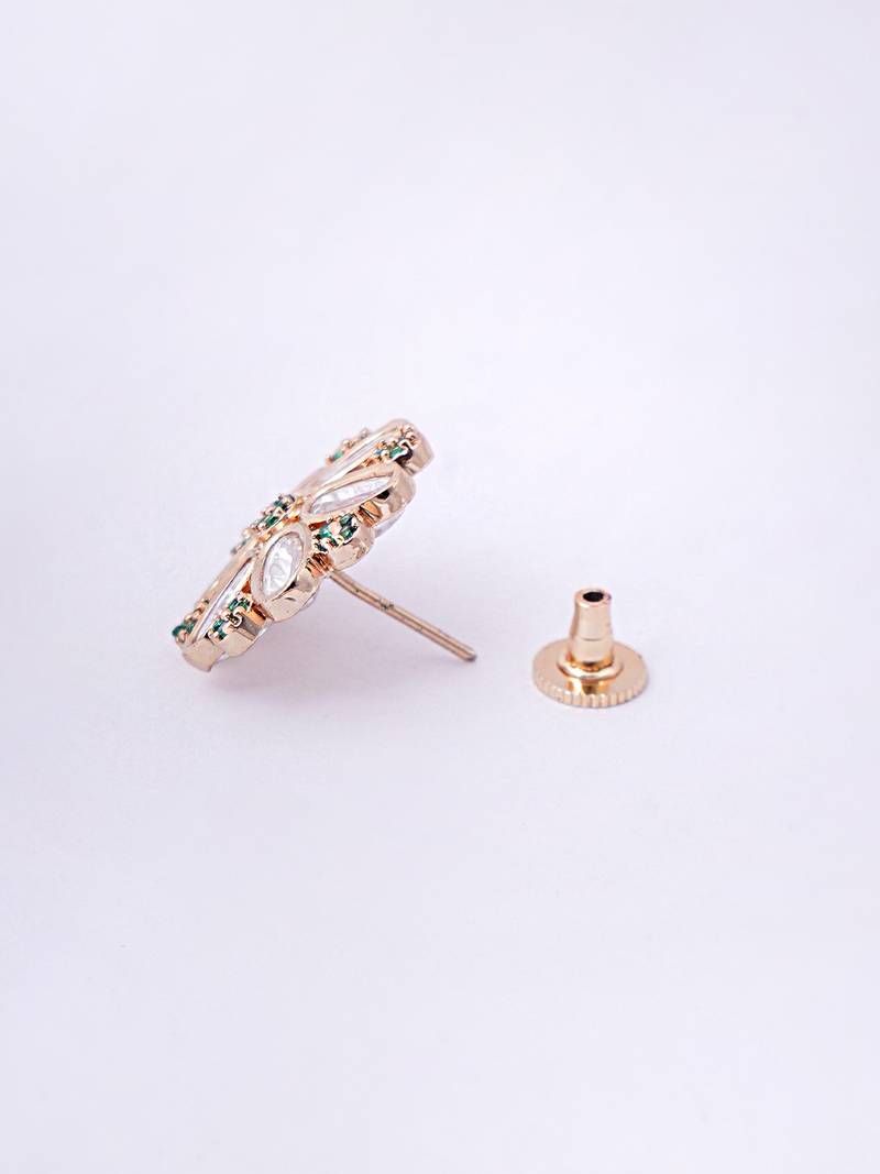 Women premium quality rose gold-plated finish earring