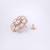 Women elegant mini flower polki stud earrings with gold plating