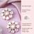 Women elegant mini flower polki stud earrings with gold plating