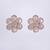 Women minimal gold-plated mini floral polki stud earrings