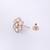 Women minimal gold-plated mini floral polki stud earrings