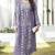Lavender color embroideried faux georgette semi stitched salwar suit