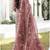 Dark-coral color embroideried faux georgette semi stitched salwar suit
