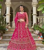 bridal wear net lehenga choli embroidery stone work