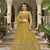 bridal wear yellow net lehenga choli embroidery stone work
