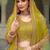 Indian wedding bridal wear yellow net lehenga choli semi stitched embroidery stone work