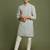 Jbn creation yuva boys' grey and cream kurta pyjama set