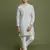 yuva boys' grey and white kurta pyjama set