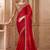 Blooming red color satin silk fancy designer festival saree