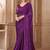 Purple color georgette fancy designer festival saree