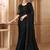 Black color satin georgette  fancy designer festival saree with jacket style blouse