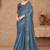 Metal blue color satin crush georgette fancy designer festival saree