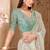 Off white color georgette silk embroidered border fancy designer saree