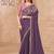 Lavender color georgette embroidered fancy designer saree