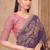 Lavender color georgette embroidered fancy designer saree