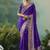 Purple dola viscose silk saree with zari weaving & sequence work blouse