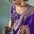 Purple dola viscose silk saree with zari weaving & sequence work blouse