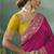 Rani pink dola viscose silk saree with zari weaving & sequence work blouse