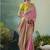 Light pink dola viscose silk saree with zari weaving & sequence work blouse