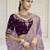Lavender party wear fendi saree with designer blouse fabric
