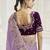 Lavender party wear fendi saree with designer blouse fabric