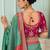 Rama party wear jecquard saree with designer blouse fabric