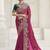 Rani pink party wear fendi saree with designer blouse fabric